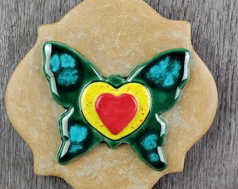 Ceramic butterfly, butterfly wall hanging, butterfly wall art, ceramic wall art, butterfly home decor, fine art ceramics