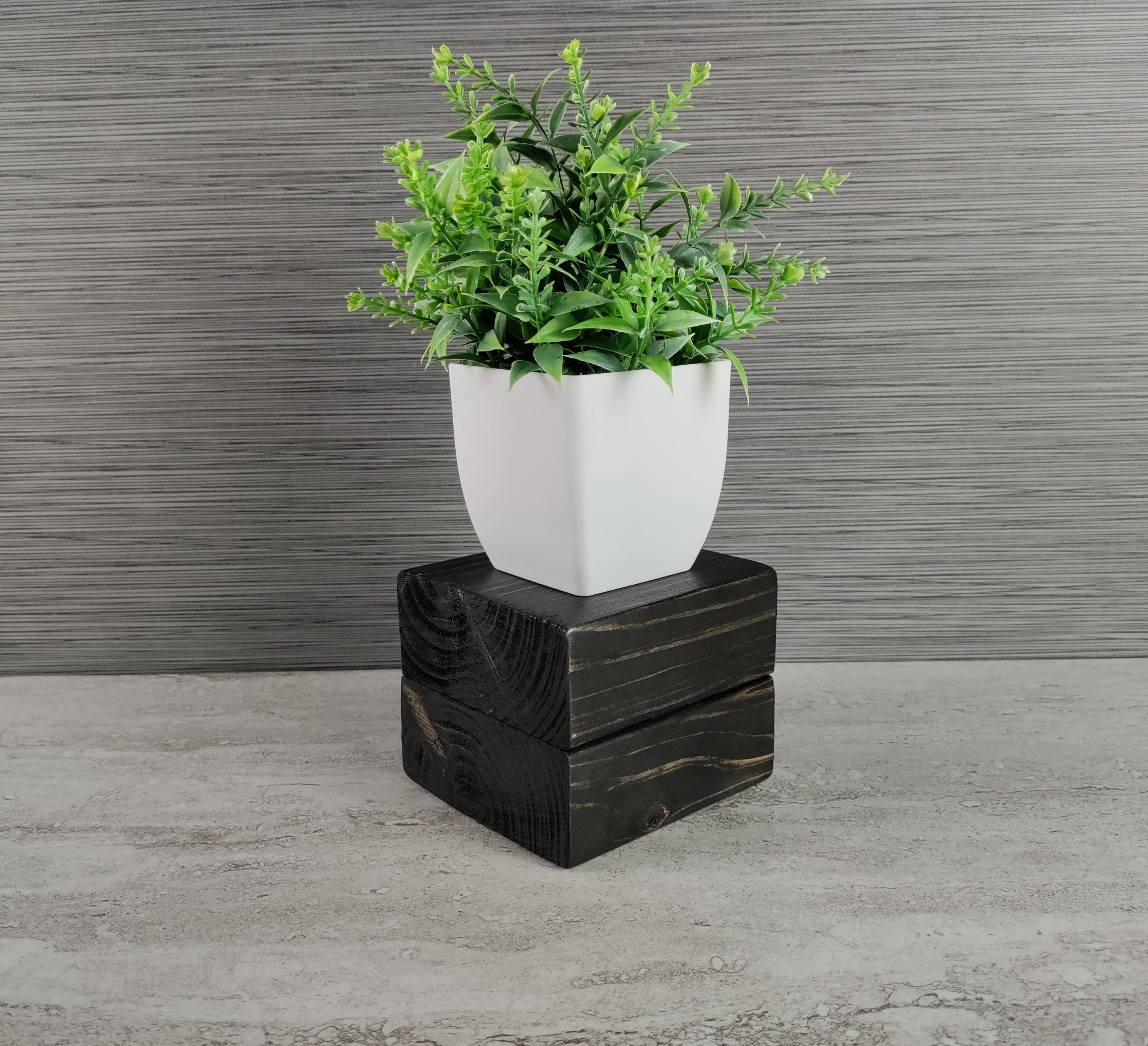 Small Wood Riser, Wood Plant Stand, Wood Pedestal, Wood Block Riser ...