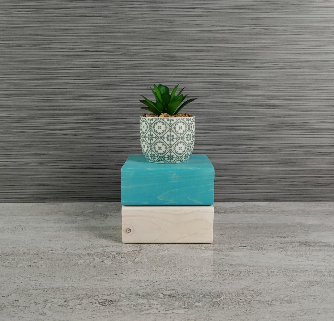 Small Wood Riser, Wood Plant Stand, Wood Art Decor, Wood Pedestal, Wood ...