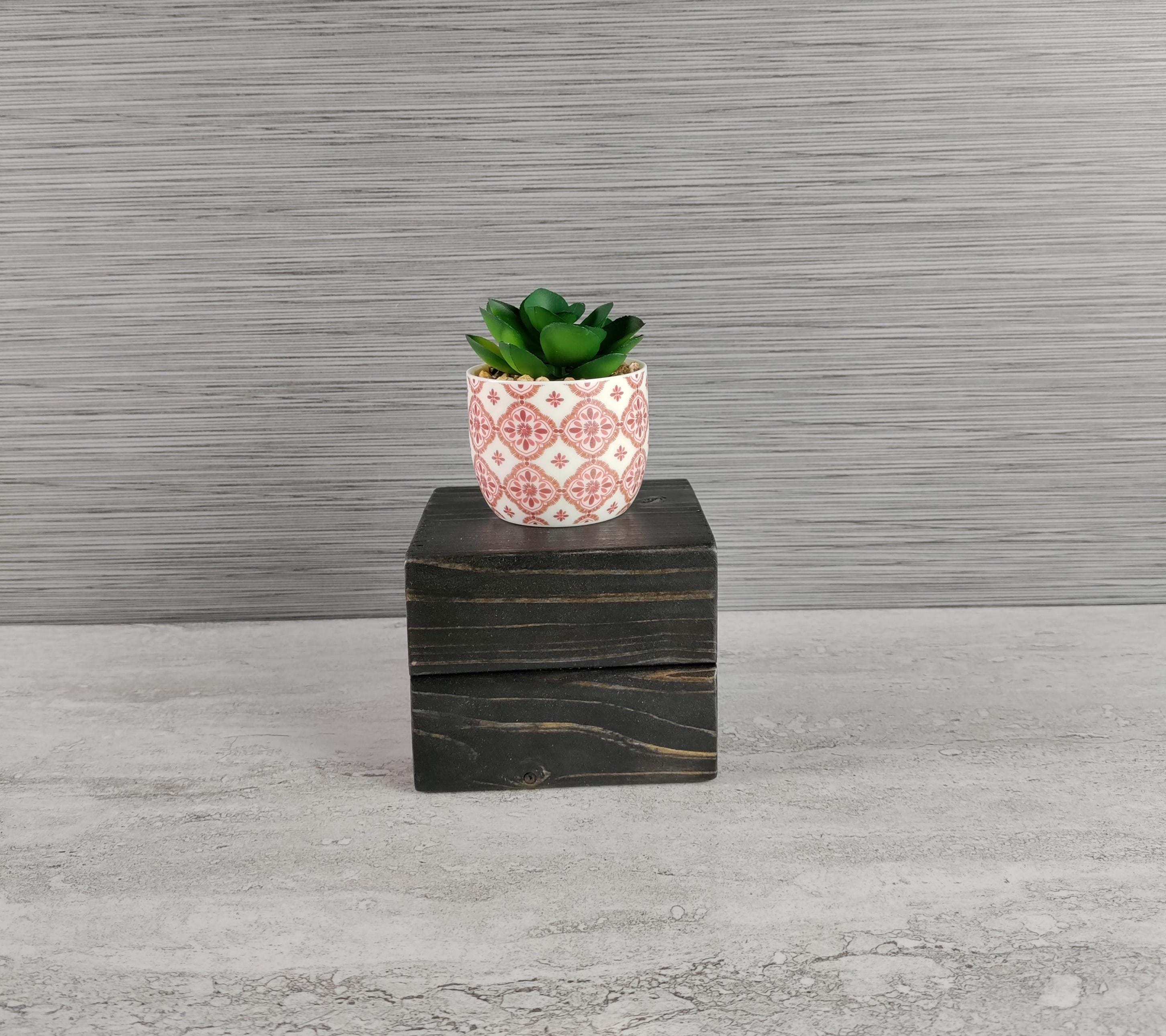 Small Wood Riser, Wood Plant Stand, Wood Pedestal, Wood Block Riser ...