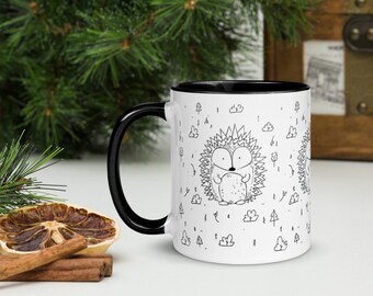 custom cute hedgehog mug, custom coffee mug, hedgehog cup Mug cute, real estate gift