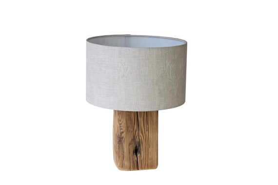 timber table lamp