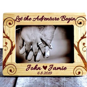 Newly Wed Gifts, Personalized Picture Frame, Name and Date. Wedding Gift, Housewarming Gift