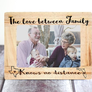 Familie lange Distanz Rahmen Geschenk, beste Freunde Rahmen, lange Distanz, Geschenk für lange Distanz, Langstrecken-Karte Geschenk, denken An sie Geschenk