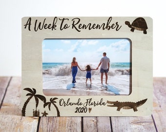 Personalized Engraved Picture Frame- Florida Vacation Frame -Summer Vacation Frame- Family Vacation-Birthday Gifts, Florida Vacation