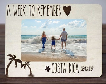 Personalized Vacation Picture Frame: Engraved Family Photo Frame