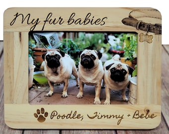 Pet picture frame, dog lovers gift, gift for dog owner, Fur Babies, Fur Baby Parent, Pet Owners, Fur mama, Dog mom, Engraved gift