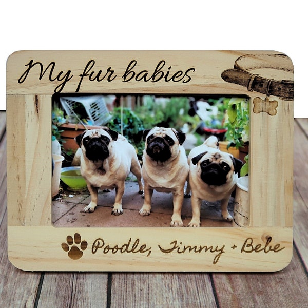 Pet picture frame, dog lovers gift, gift for dog owner, Fur Babies, Fur Baby Parent, Pet Owners, Fur mama, Dog mom, Engraved gift