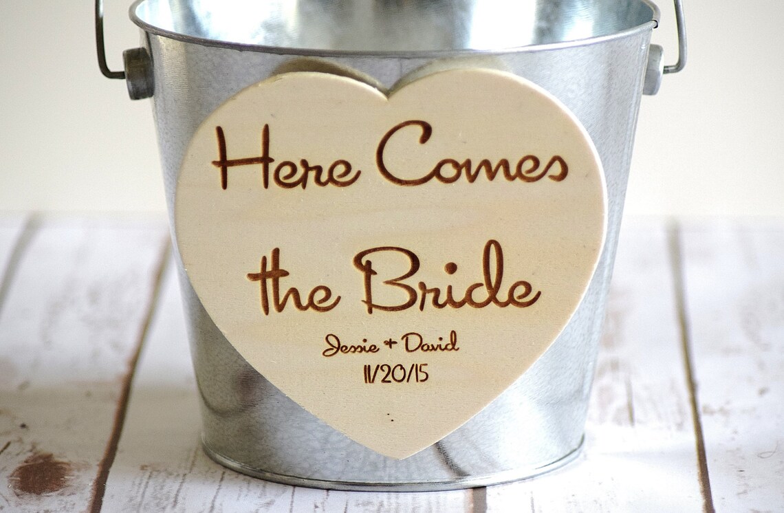 Flower Girl Basket Flower Girl Gift Flower Girl Pail Flower Etsy