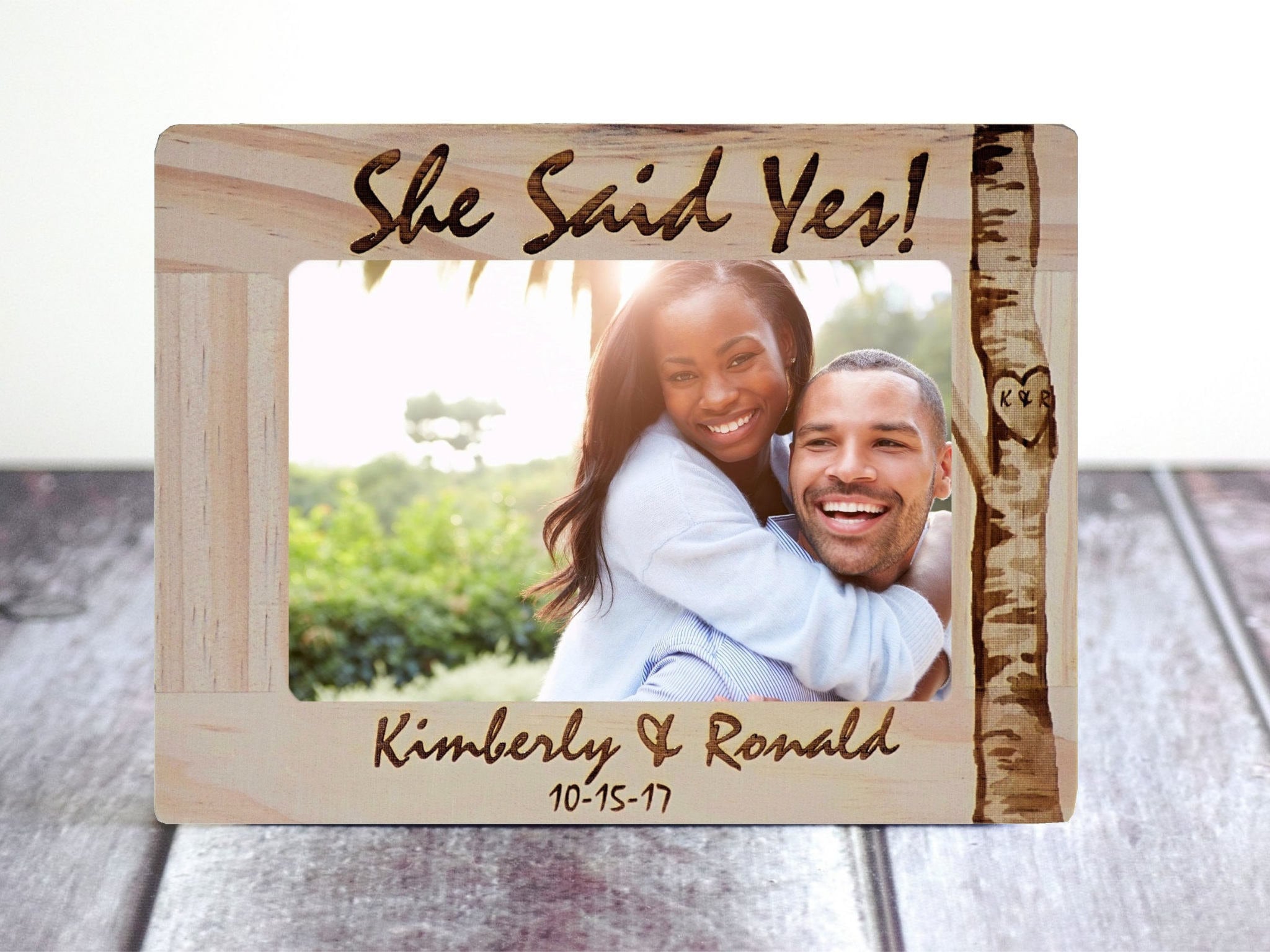 Engagement gift She said Yes Gift for couple Engagement Etsy