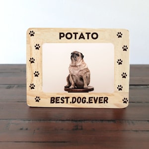 Personalized Dog Frame | Dog Gift | Custom Dog Picture Frame | Pet Name Photo Frame
