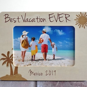 Personalized Engraved Photo Frame- Engraved Frame- Customized Gifts -Summer Vacation Frame- Family Vacation- Birthday Gifts- Vacation
