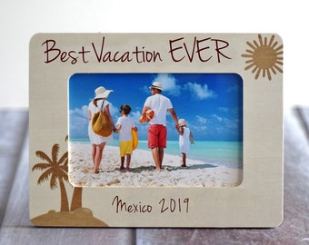 Personalized Engraved Photo Frame- Engraved Frame- Customized Gifts -Summer Vacation Frame- Family Vacation- Birthday Gifts- Vacation