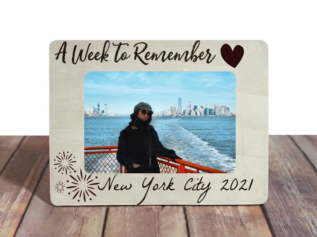 Personalized Engraved Picture Frame, New York Vacation Frame summer