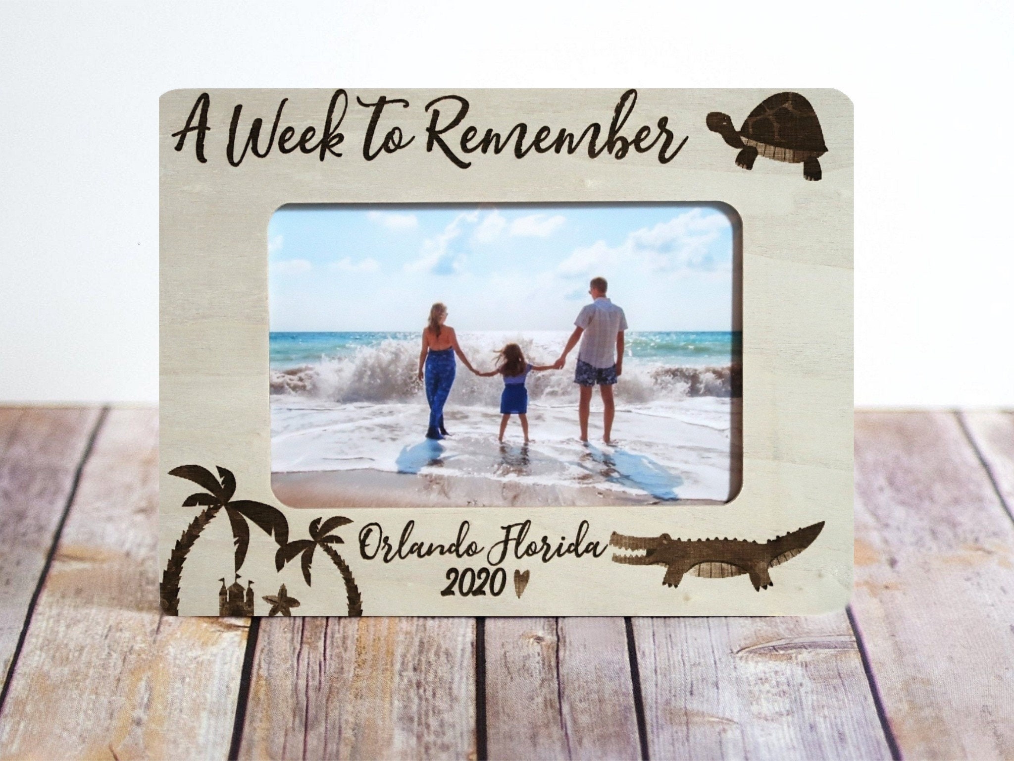 Personalized Engraved Picture Frame Florida Vacation Frame Etsy