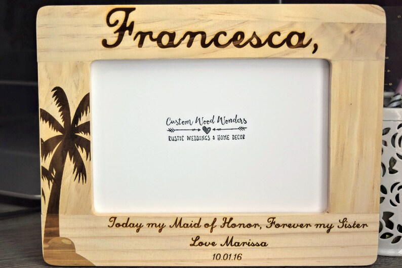 Personalized Maid Of Honor Frame Gifts Image 0