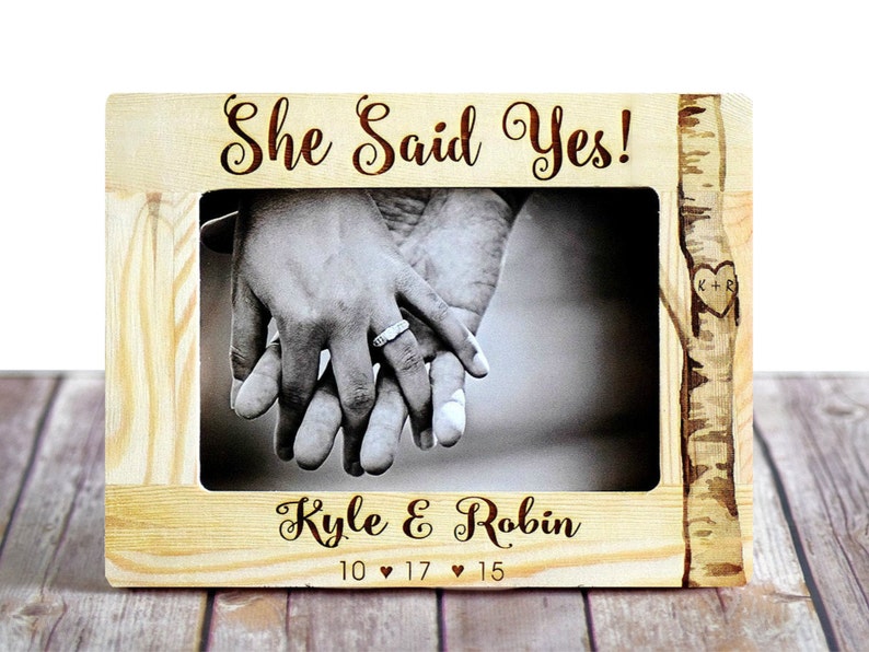 Engagement Gift She Said Yes Gift for couple Engagement Etsy
