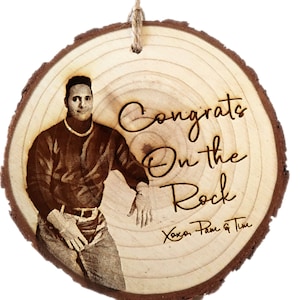 The Rock Engagement Gift | Engagement | Congratulations | Wedding | Funny Ornament | Engraved Engagement Gift