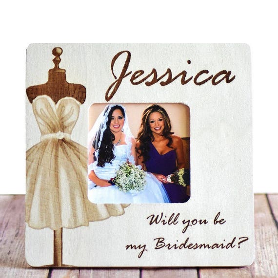 Custom Bridal Party Frame Bridesmaid Gift Wedding Keepsake Image 0