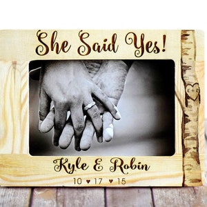 Engagement Gift to Couple Personalized Engagement Picture Frame Bridal Shower Gift Ideas Newly Engaged Custom Photo Frame Wedding Gifts