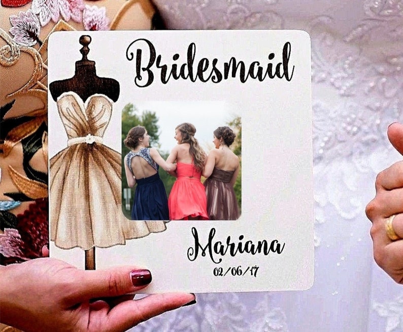 Personalized Maid of Honor/ Bridesmaid Frame Custom Wedding Frame Bridesmaid gifts Maid of Honor Gifts image 1