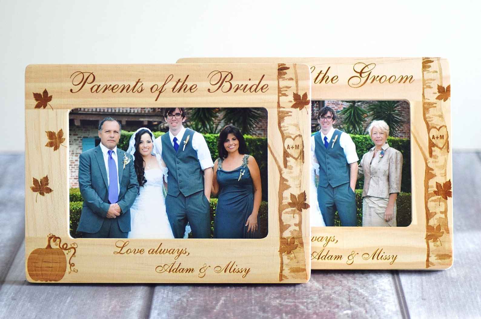 Parents Wedding Gift Bride & Groom WEDDING FRAME SET Parents Etsy
