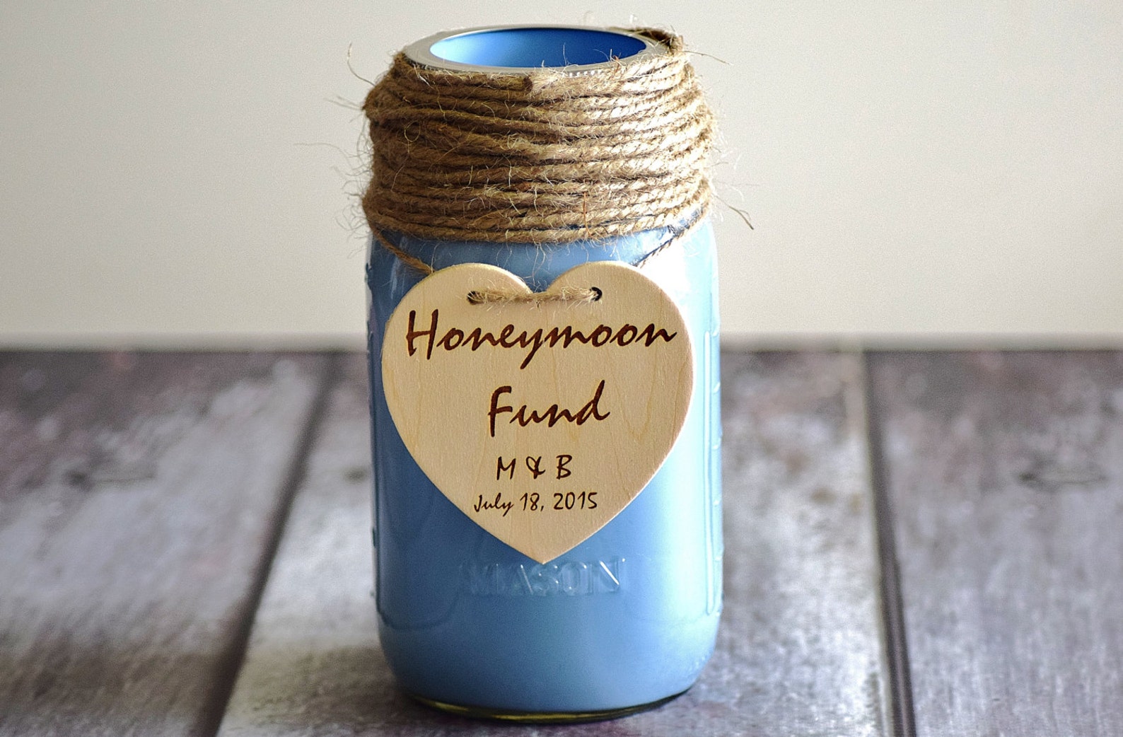 Honeymoon Fund Jar Custom Mason Jars Wedding Mason Jar Etsy