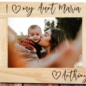 Custom Picture Frame Gift, Aunt & Nephew Picture Frame, Gift for Aunt, Personalized Picture Frame