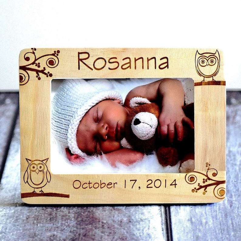 Baby Picture Frame Newborn Baby Gift Personalized Birth Etsy