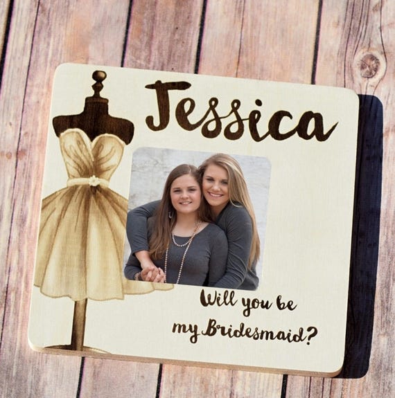 Boda Gracias Regalo Personalizado dama de honor regalo marco de madera  doncella de honor regalo regalo único para la fiesta de la novia, marco