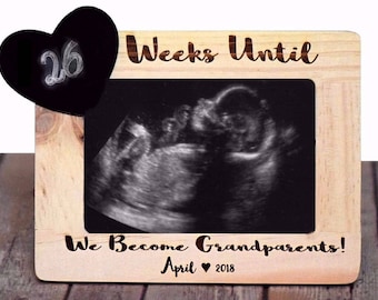 Baby reveal, Weeks Until Grandparents, Baby countdown, Pregnancy Announcement for Grandma Grandparents, Gender Reveal, Ultrasound Gift