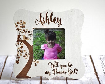 Flower girl frame, Will you be my Flower Girl, Flower Girl Gift, Flower Girl, Will you be my flower girl frame, gifts for flower girl