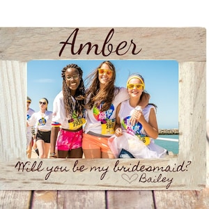 Will you be my bridesmaid, Bridesmaid Gift, MOH picture frame, Will you be my Maid of Honor, Maid of Honor Gift, Bridesmaid proposal