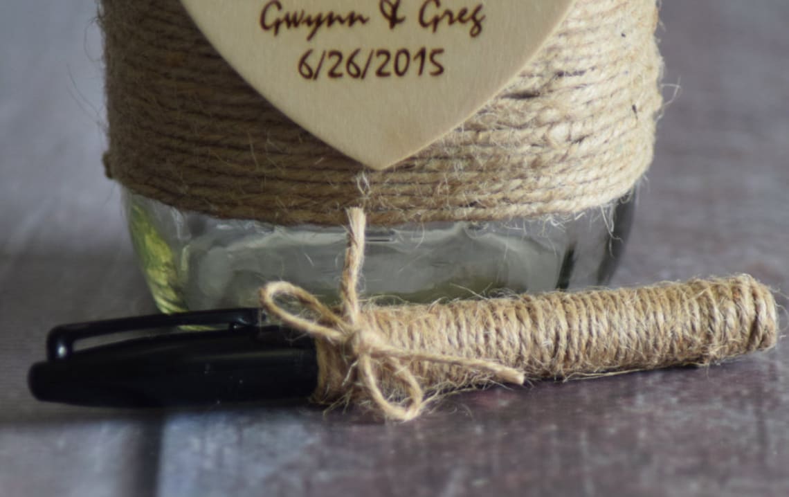 Alternative Guest Book Mason Jar and Sharpie Bridal Shower Etsy