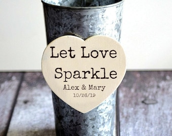 Wedding Sparklers Holder Galvanized Bucket- Let Love Sparkle- Wedding Gift- Bridal Shower Gift- Gift for Bride- Personalized Wedding Gift