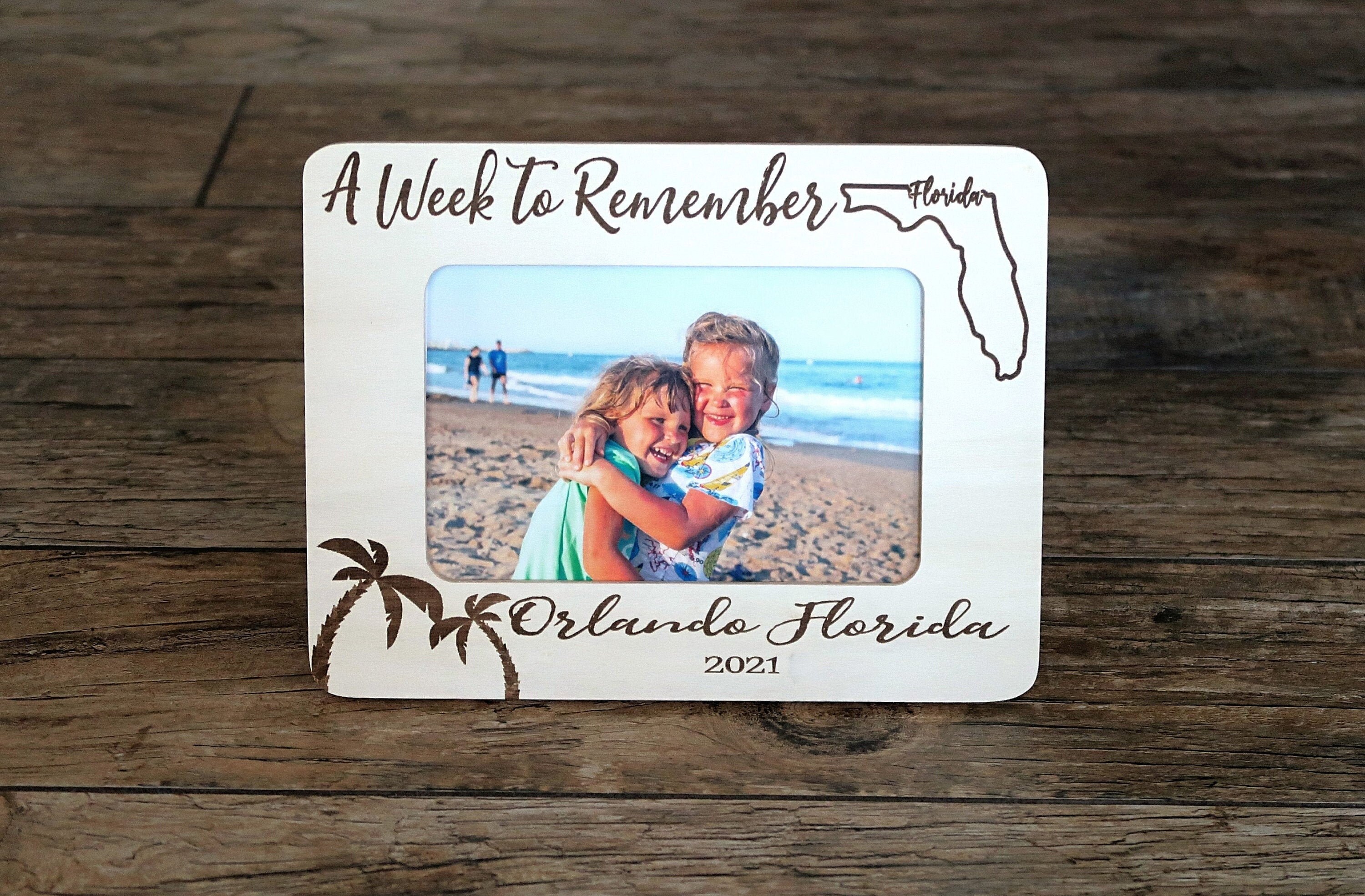 Personalized Engraved Picture Frame Florida Vacation Frame Etsy