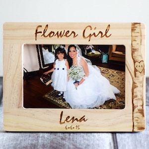 Flower Girl Gift, be my flower Girl, Will you be my Ring Bearer? Flower Girl Personalized Frame, Ring Bearer Frame