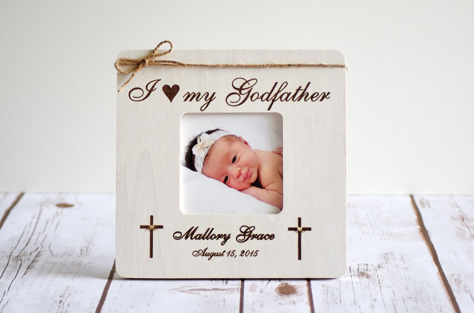 Baptism Frame godparents Gift Godparents Frame Gift for Etsy