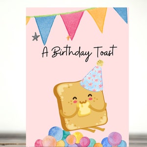 Birthday Toast | Birthday card | card for him | card for her | funny birthday card | Cute bday card