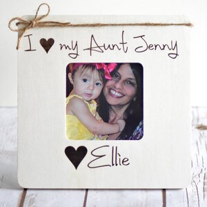 Christmas Gifts for Aunt, Personalized Picture Frame, Christmas Gift from Niece, Uncle Gift, Aunt Gifts, Gifts from Niece, Aunt and Niece image 1