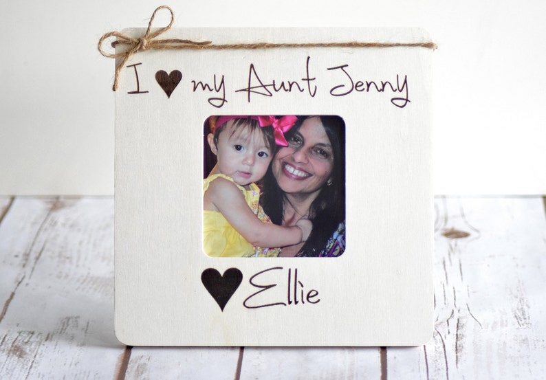 Christmas Gifts for Aunt, Personalized Picture Frame, Christmas Gift from Niece, Uncle Gift, Aunt Gifts, Gifts from Niece, Aunt and Niece image 1