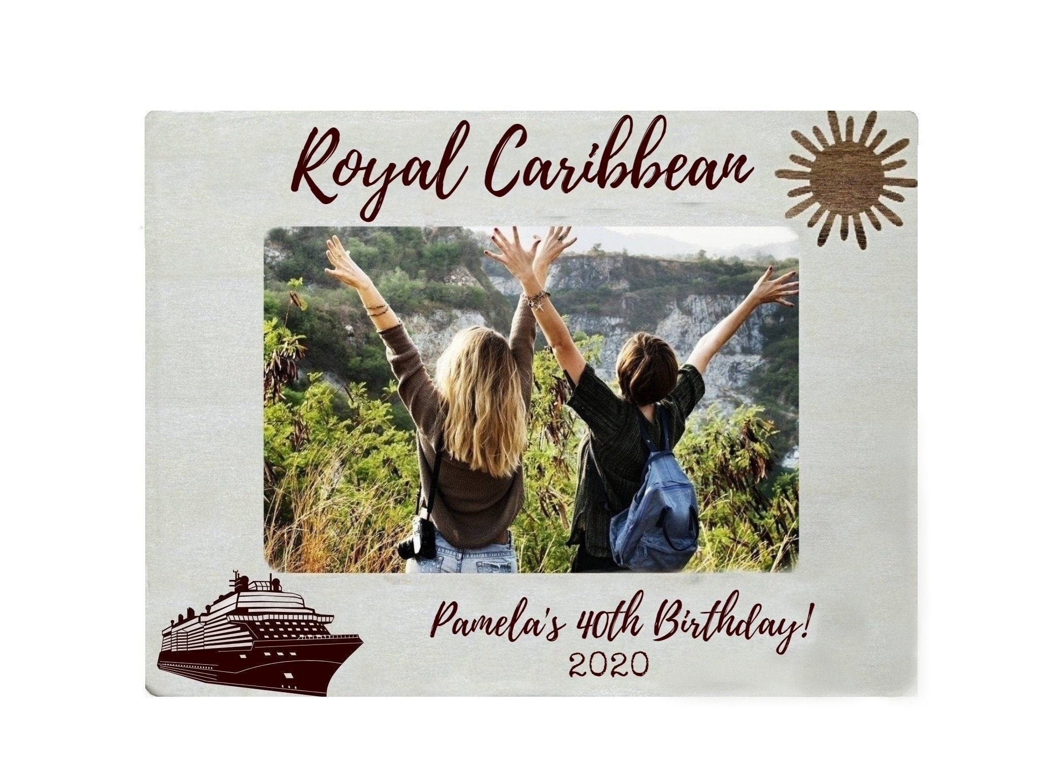 Home Décor Frames Personalized Engraved // Cruise Vacation // Picture Frame