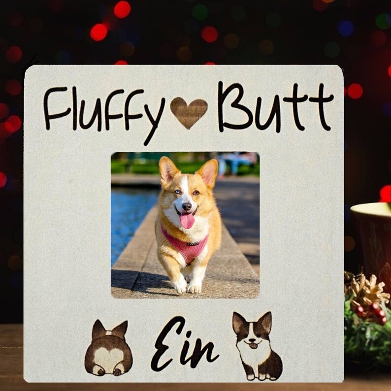 Cute Corgi Frame Funny Picture Gift Pet Personalized Fluffy Dog