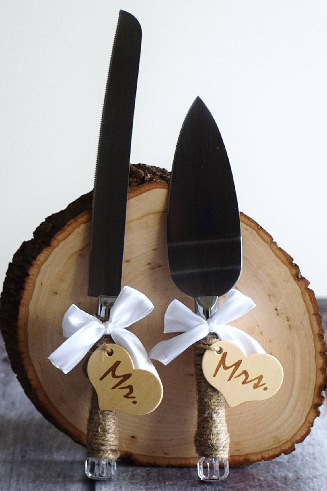 Rustic Wedding Cake Knife Customized Wedding Cake Serving Set Etsy