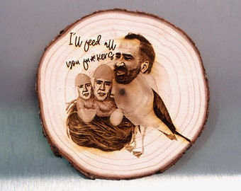 Funny Wooden Magnet, Cage Free Birds, Housewarming, Meme Gift, Father's Day Gift, Funny Dad Gift, Christmas Gift