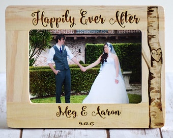 Personalized Wedding Gift, Engraved Frame, Happily Ever After, Anniversary Gifts, Housewarming Gift, Wedding Gift Momento, Wedding Frame