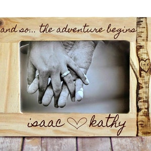 Engagement Gifts for Couple • Newly Engaged Gifts for Couple • Engagement Frame • Let the Adventure Begin