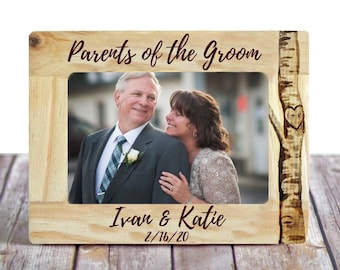 Parents Of The Groom ~ Wedding Gift For Parents ~ Custom Picture Frame ~ Grooms Parents Gift ~ Bride and Groom Thank You To Parents