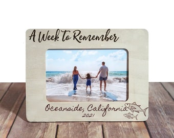 Personalized Engraved Picture Frame- California Vacation Frame -Summer Vacation Frame- Family Vacation-Birthday Gifts, California Vacation