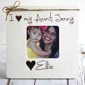 Christmas Gifts for Aunt, Personalized Picture Frame, Christmas Gift from Niece, Uncle Gift, Aunt Gifts, Gifts from Niece, Aunt and Niece image 3